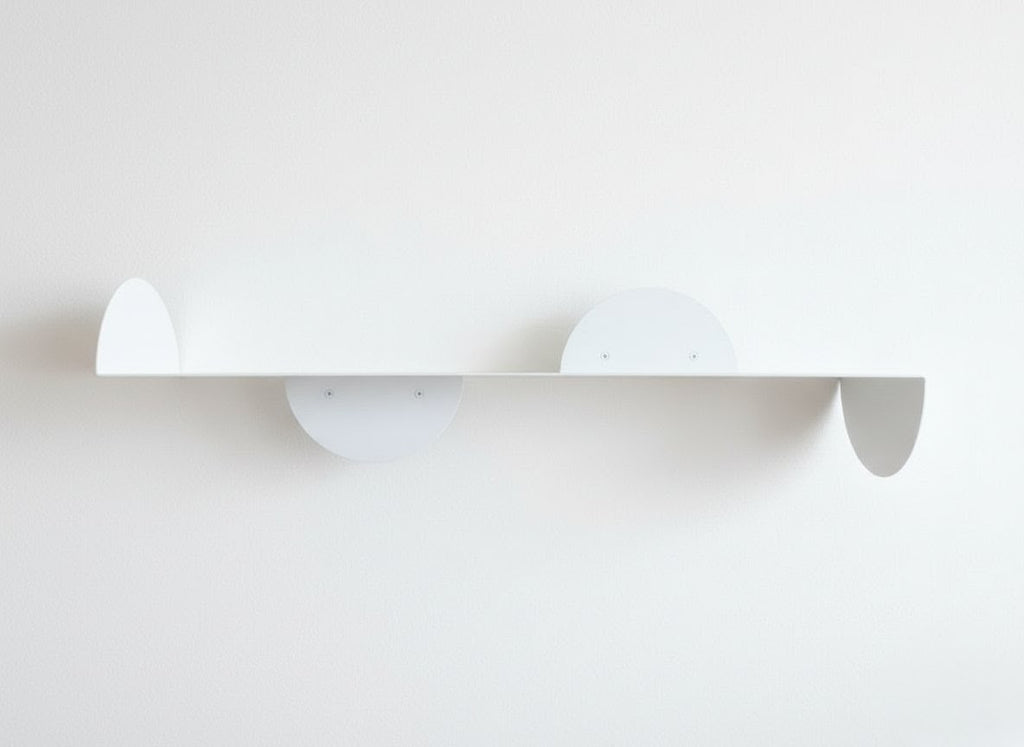 Etagère murale arrondie blanche