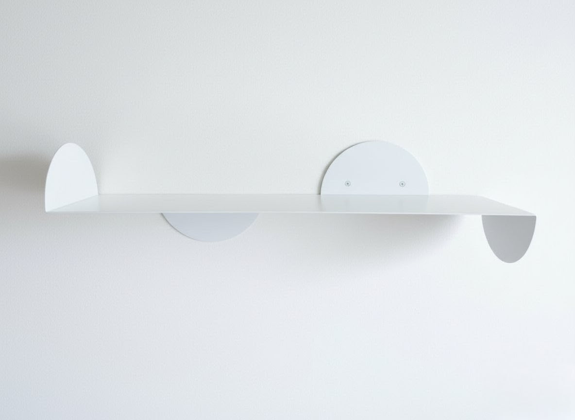 Etagère murale arrondie blanche