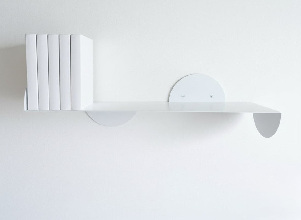 Etagère murale arrondie blanche