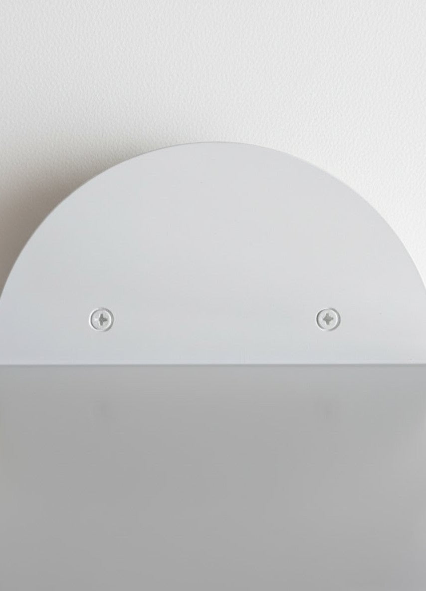 Etagère murale arrondie blanche
