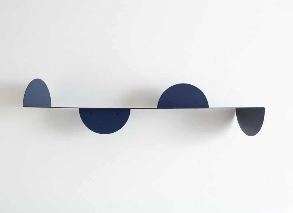 Etagère murale arrondie bleue