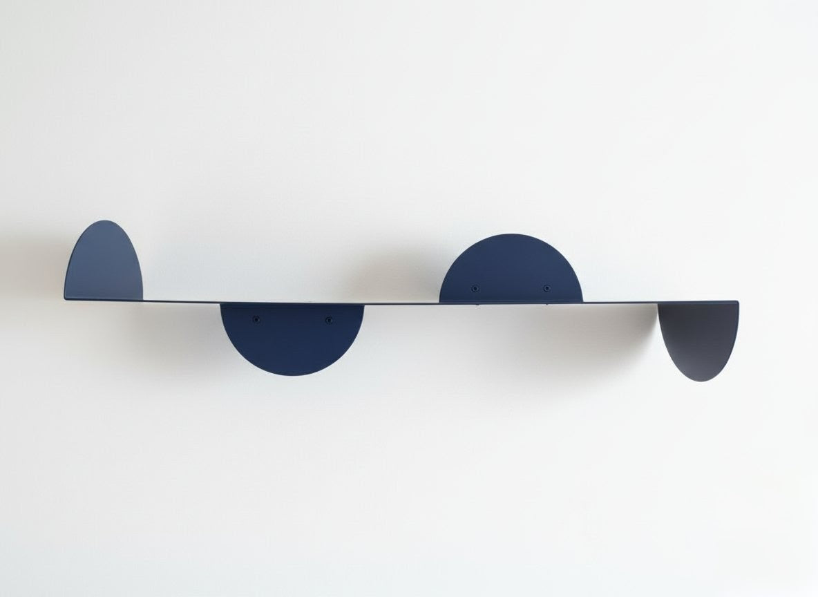 Etagère murale arrondie bleue