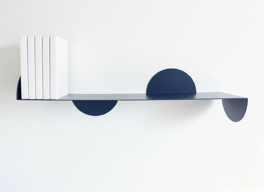 Etagère murale arrondie bleue