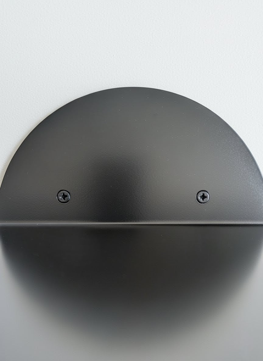 Etagère murale arrondie noire