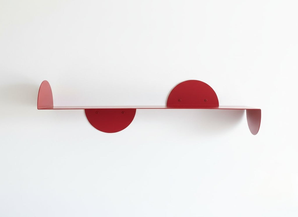 Etagère murale arrondie rouge