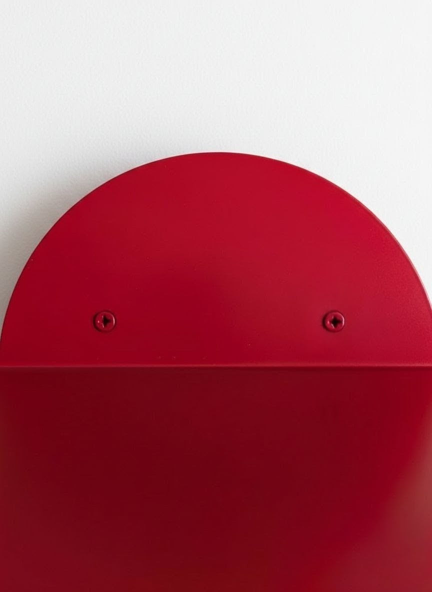 Etagère murale arrondie rouge