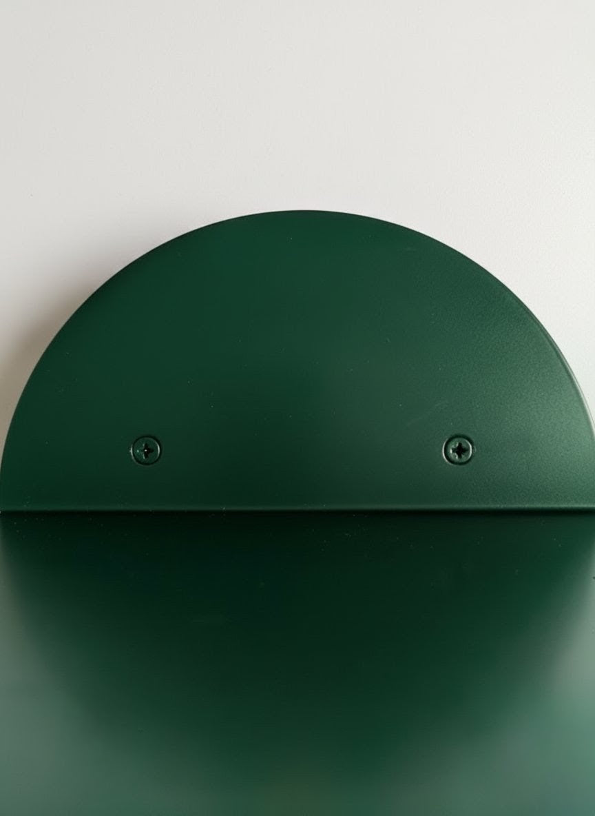 Etagère murale arrondie verte