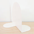 White rounded bookend