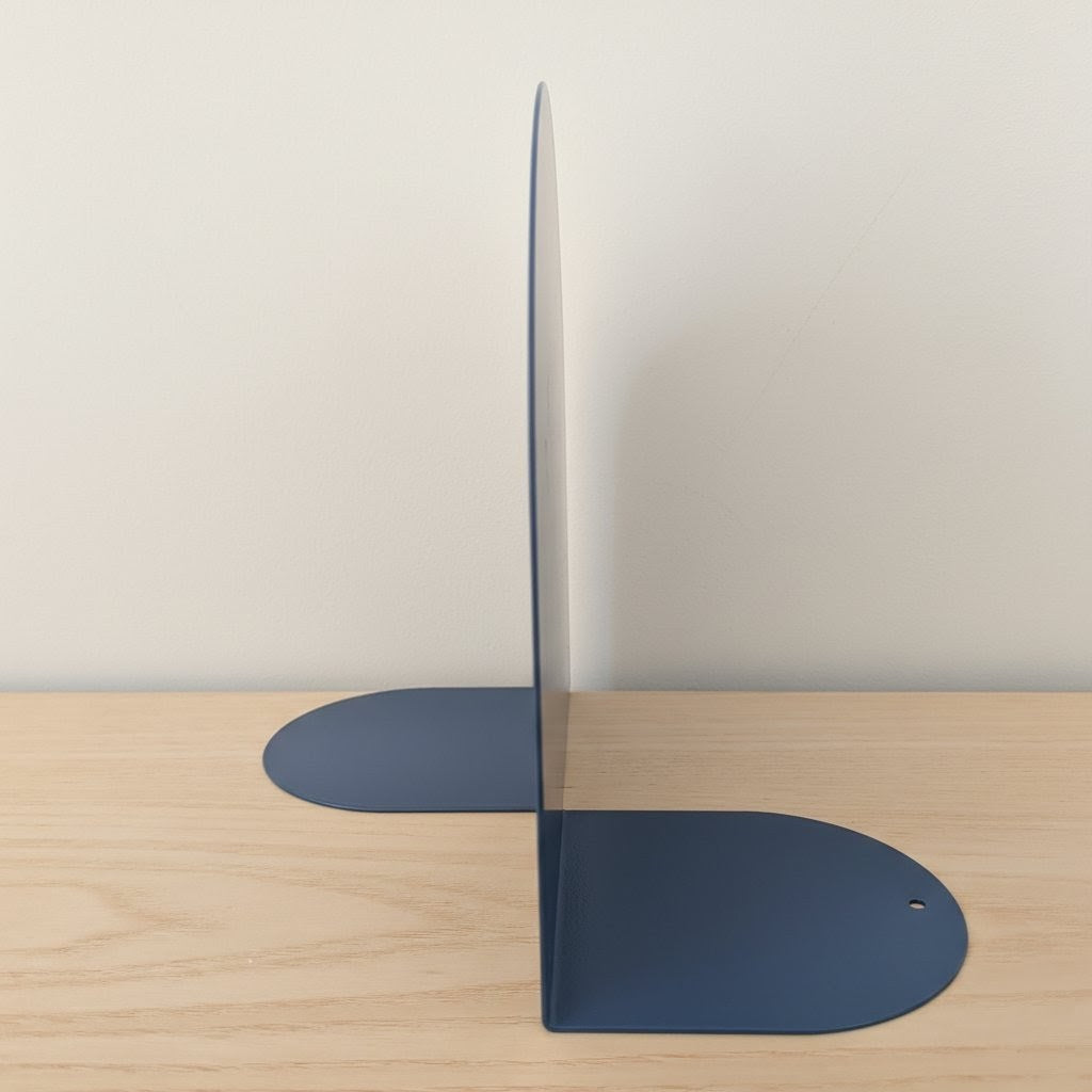 Serre-livres arrondi bleu