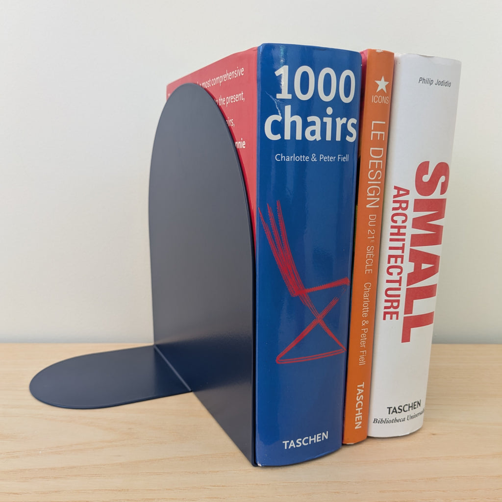 Serre-livres arrondi bleu