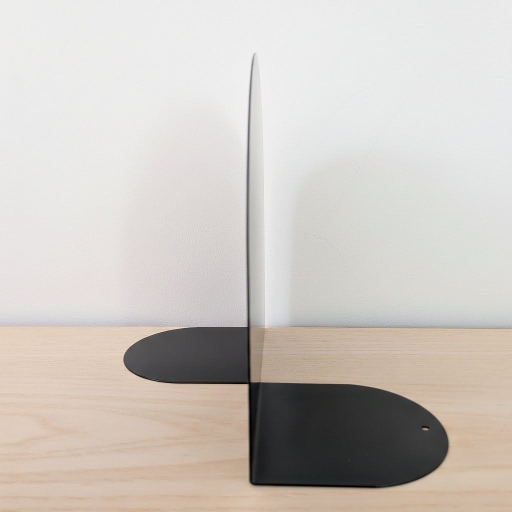 Serre-livres arrondi noir