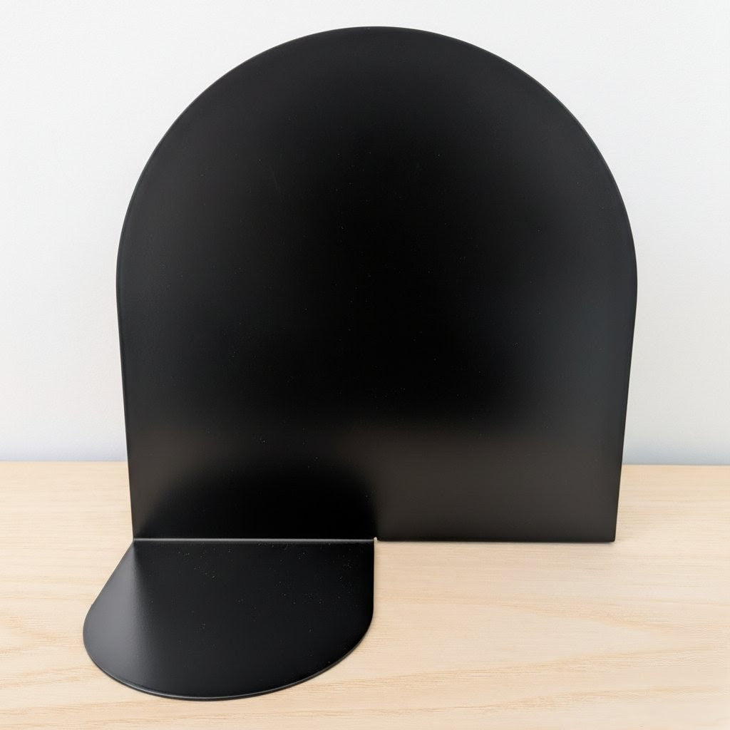 Serre-livres arrondi noir