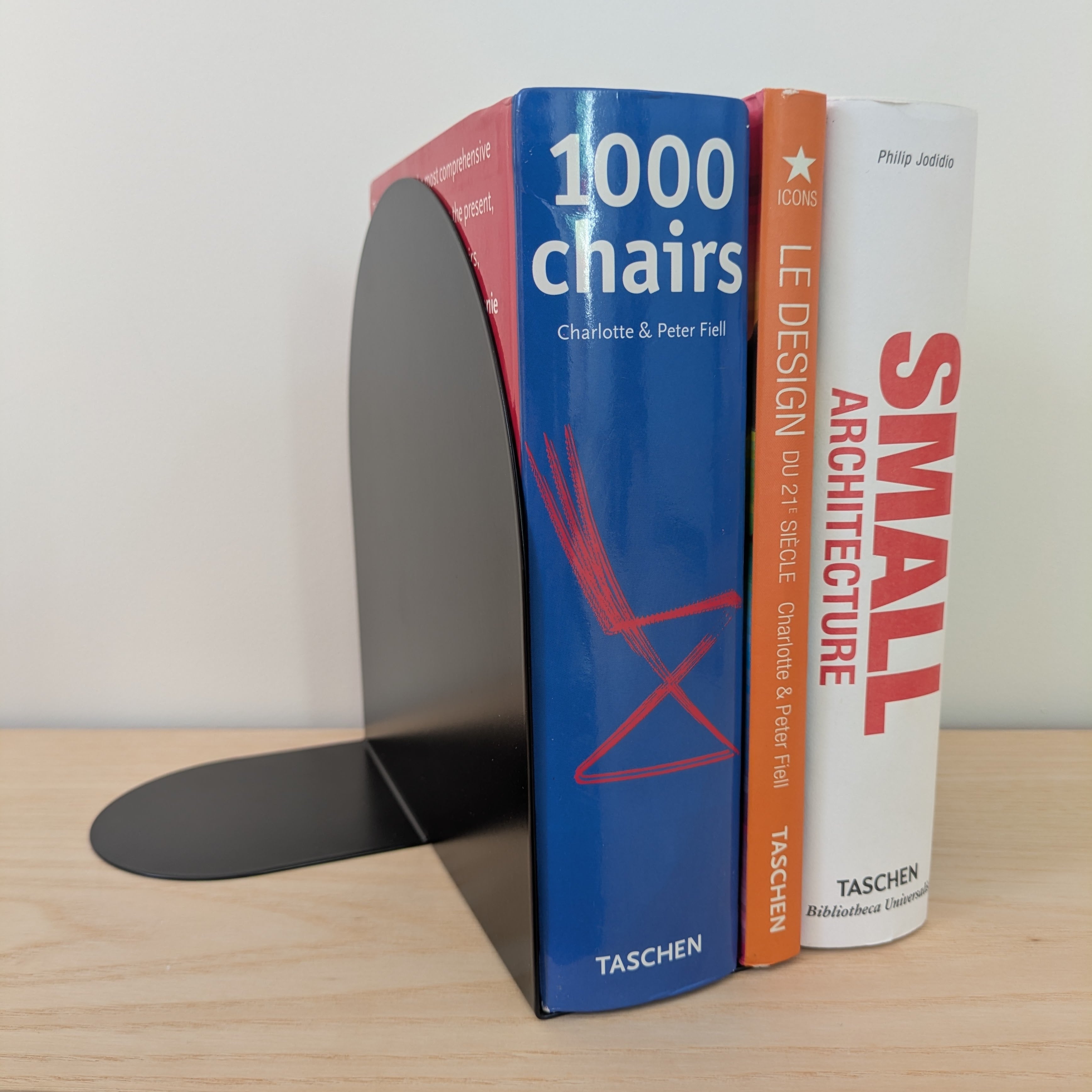 Black rounded bookend