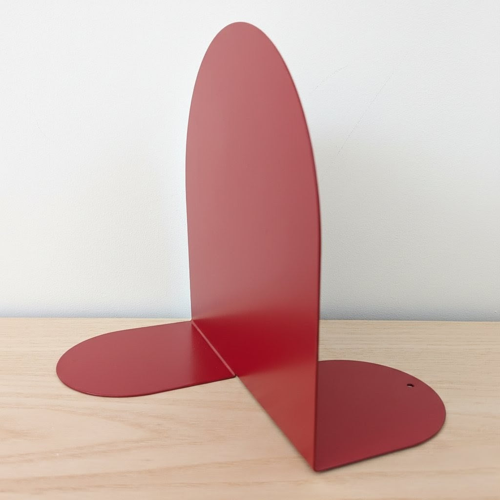 Serre-livres arrondi rouge