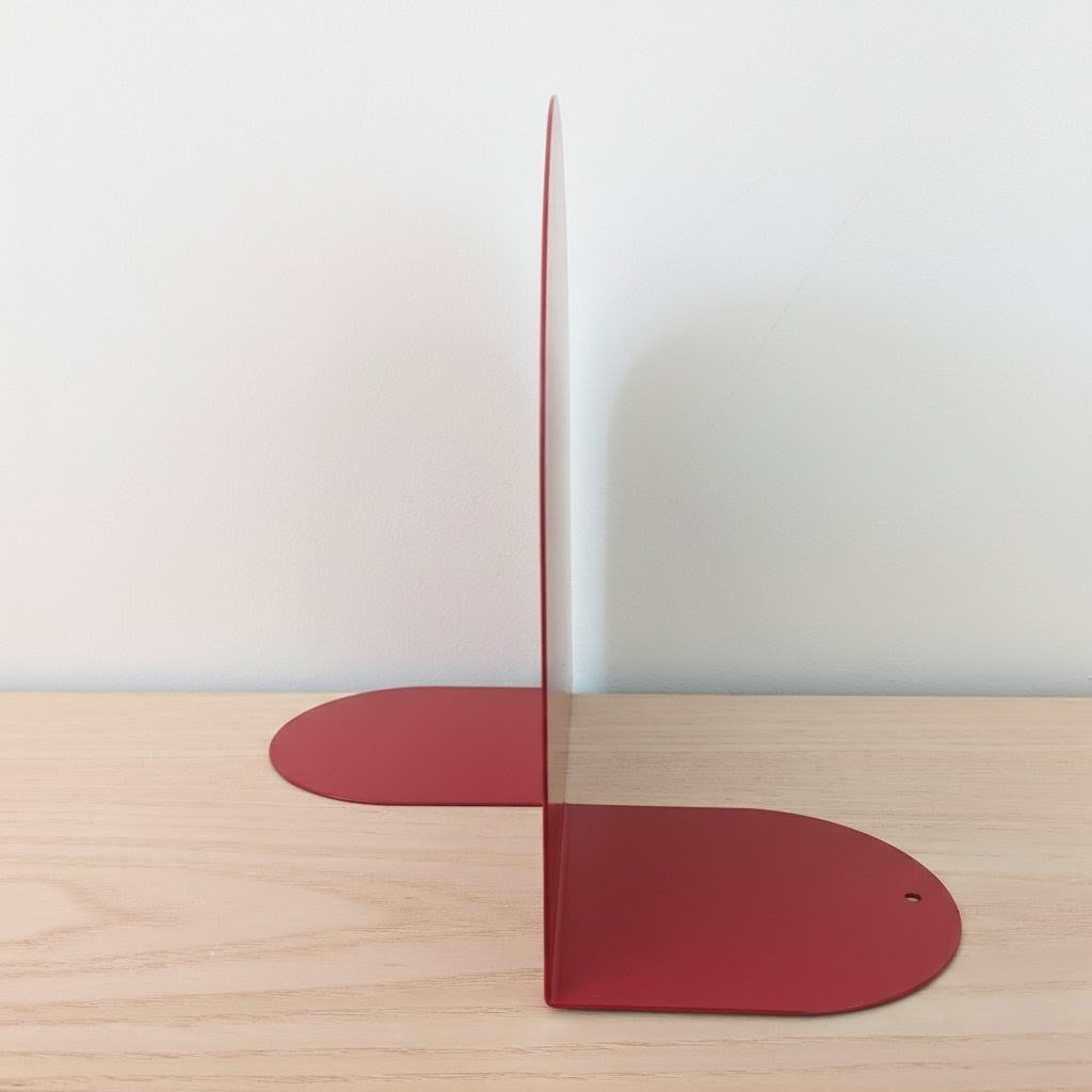 Red rounded bookend