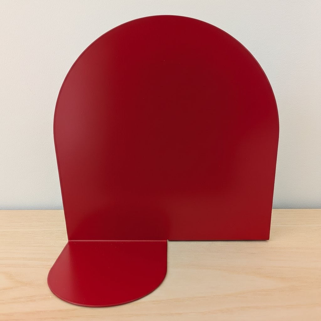 Serre-livres arrondi rouge