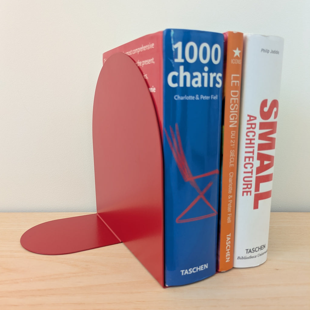 Serre-livres arrondi rouge