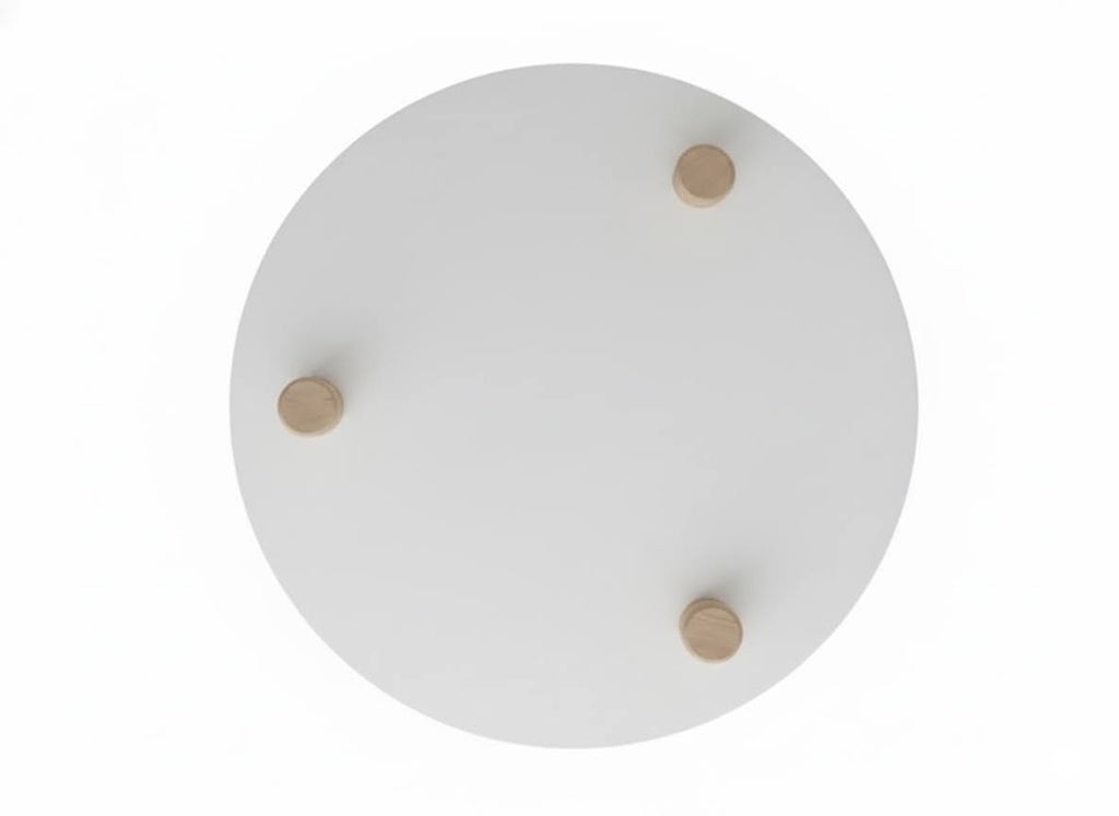 Table basse ronde blanche