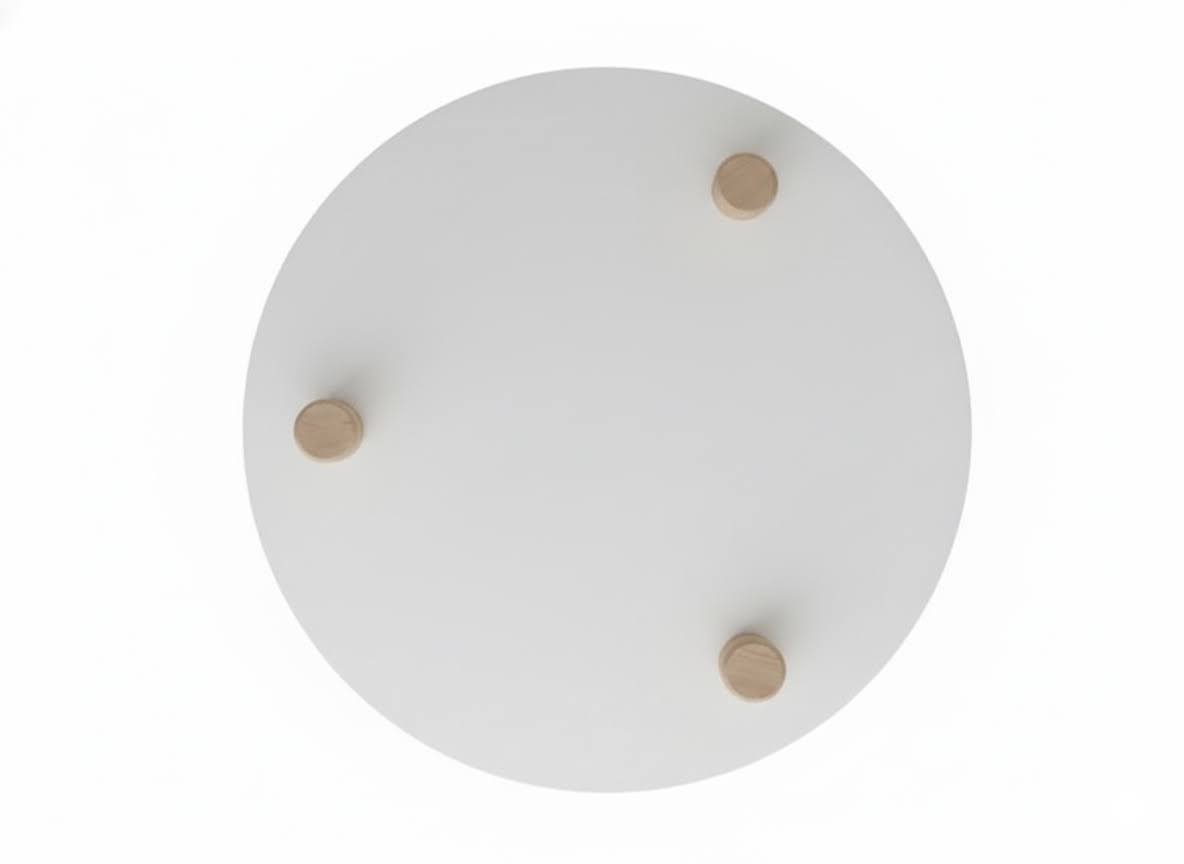 Table basse ronde blanche
