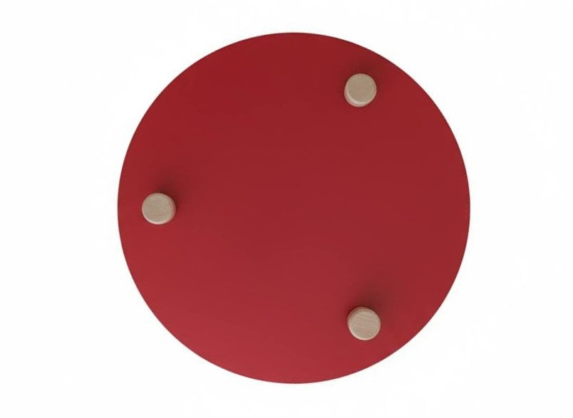 Table basse ronde rouge