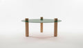 Green round coffee table