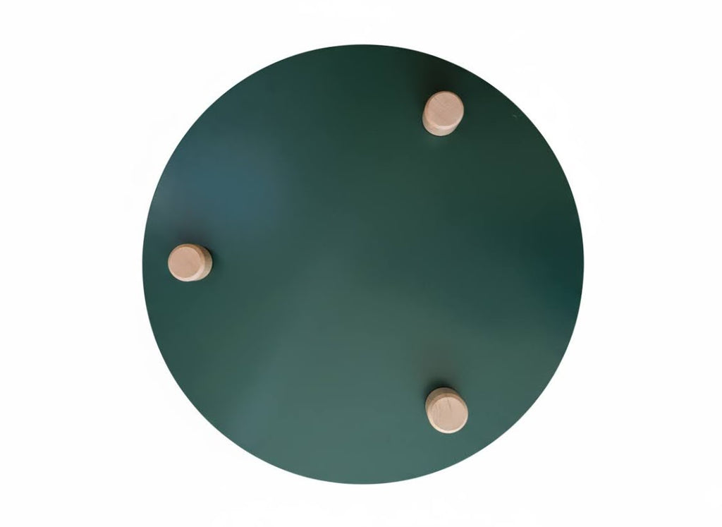 Table basse ronde verte